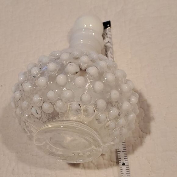 Fenton‎ Vintage White Hobnob Perfume Bottle with Stopper - Picture 4 of 7